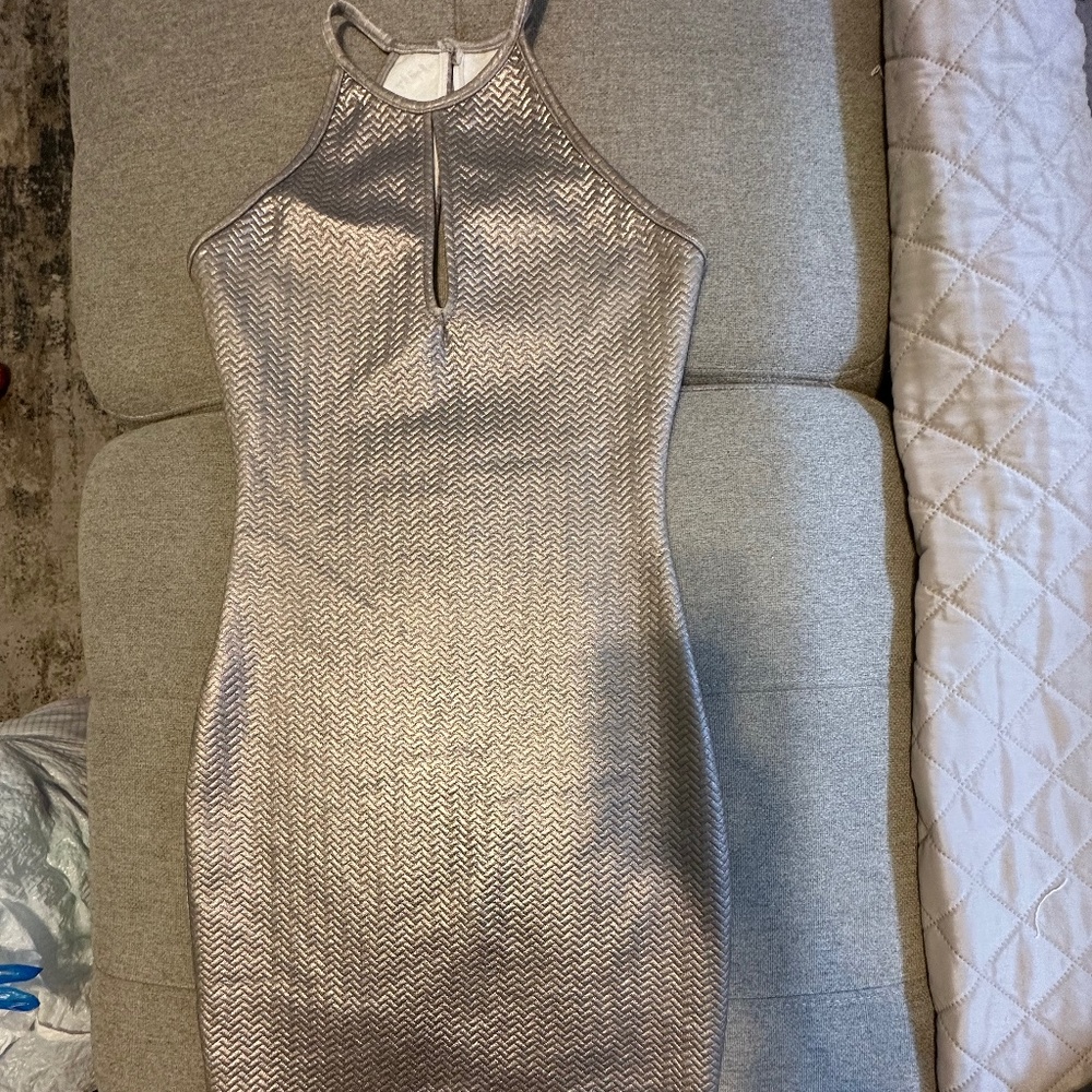 Grey/Silver bodycon dress